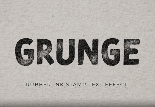 Rubber Ink Stamp Text Effect