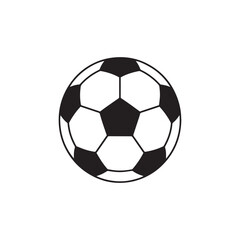 Fototapeta premium Classic Soccer Ball Icon Isolated on White Background Vector Illustration