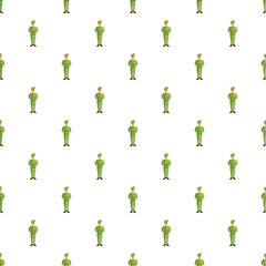 Naklejka premium Soldiers standing at attention repeating across a white background