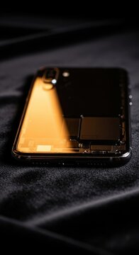 Smartphone screen, broken phone display, cracked mobile screen, damaged device