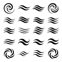 Fototapeta premium Swirl Wave Patterns Vector Illustration
