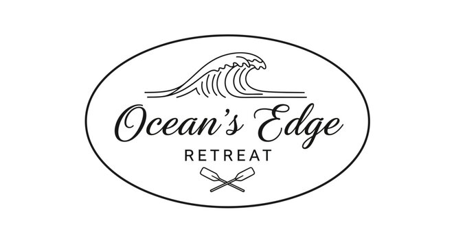 Ocean's Edge Retreat logo design.