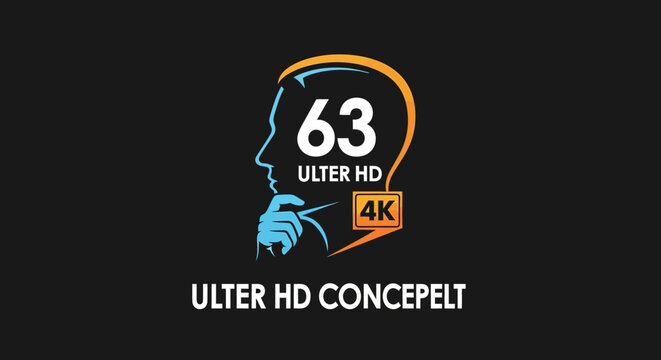 Ulter HD Concept logo design.