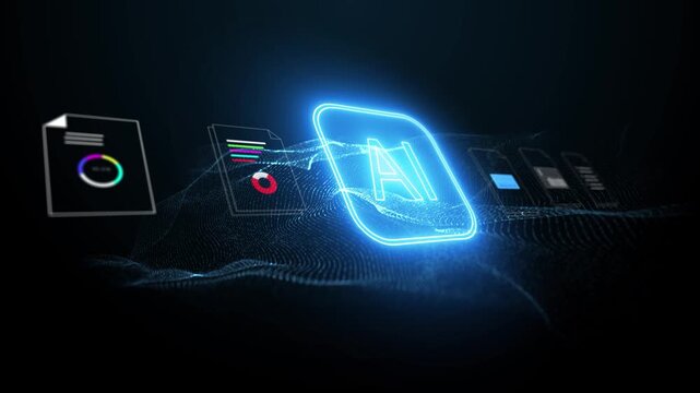 Ai Futuristic Document management concept, check electronic documents on digital documents on virtual screen Document Management System and displaying electronic files.