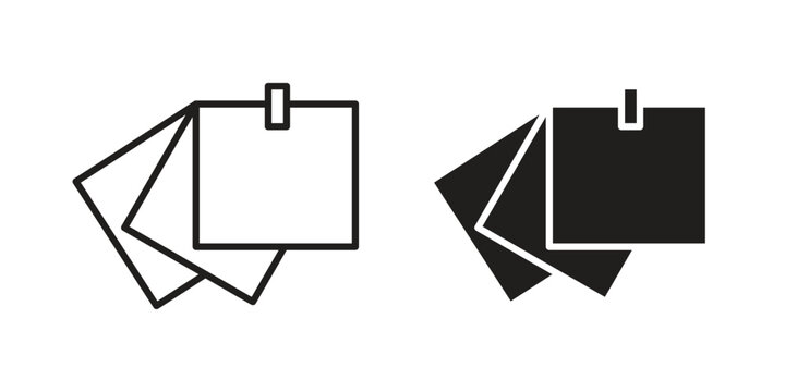 Sticky notes icon in line design. editable stroke icon vector. EPS10