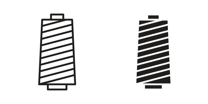 Thread icon in line design. editable stroke icon vector. EPS10