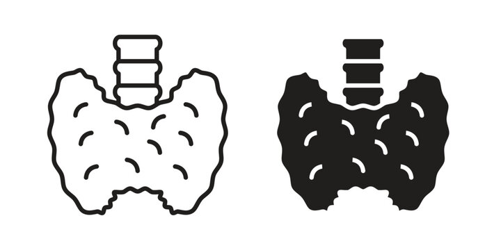 Thyroid gland icon in line design. editable stroke icon vector. EPS10
