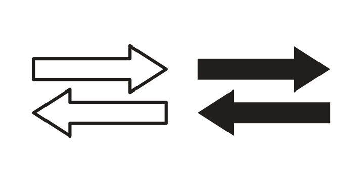 Transfer icon in line design. editable stroke icon vector. EPS10