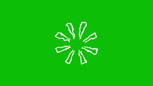 Hand drawn radial doodle brust overlay animation