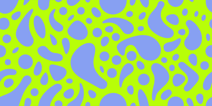 abstract fluid shapes seamless pattern with blue and green