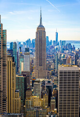 New York City skyline with Empire State Building on clear daytime view © Alexey Fedorenko