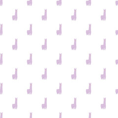 Naklejka premium Repeating purple llama characters creating a fun animal background