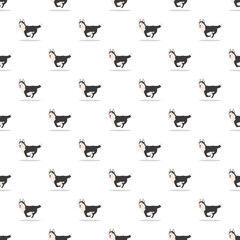 Siberian husky dogs running in a playful seamless pattern © nsit0108