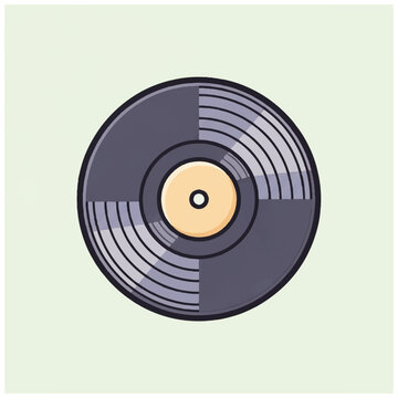 Vinyl record close up view 1.