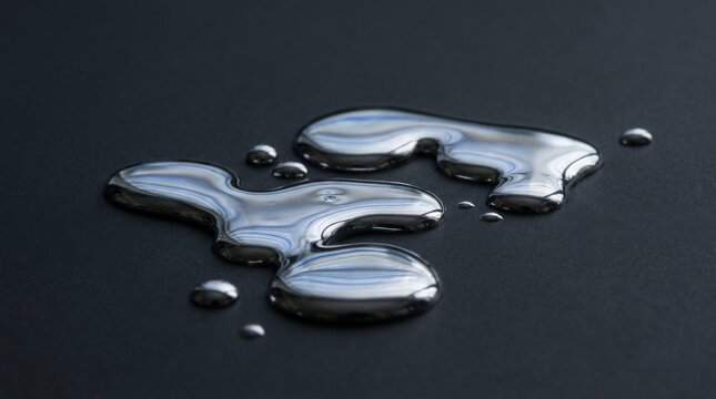 Liquid Metal Droplets on Dark Surface