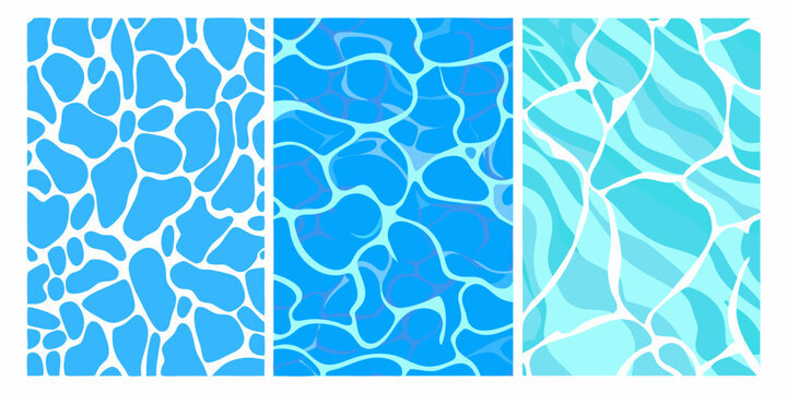 water ripple patterns blue and turquoise vector illustration