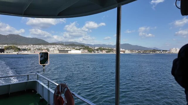 Boat view from the Sea in hiroshima
