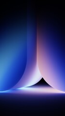 Gradient geometric background with vertical arch and pink glow