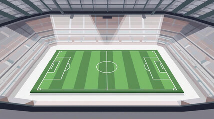 Soccer field on top view stadium vector illustration © Pemuda