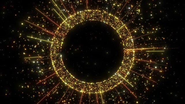 premium golden circle award background event loop