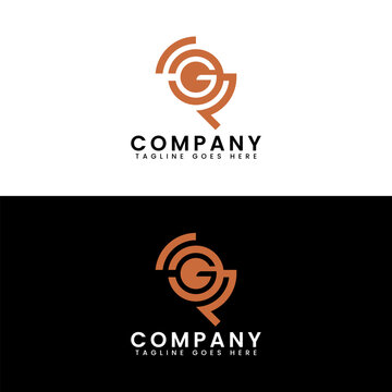 SGR Letter Logo Template Creative Negative Space Monogram Design