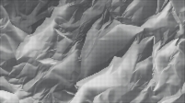 Gray crumpled paper texture against a transparent background