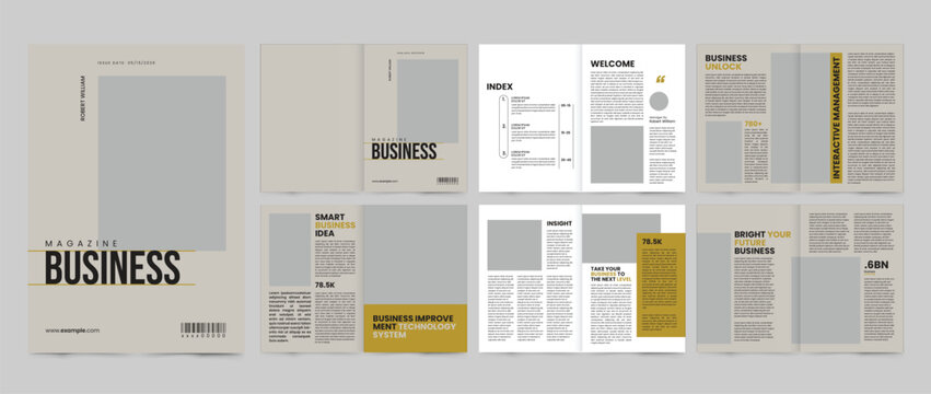 business magazine template. magazine template