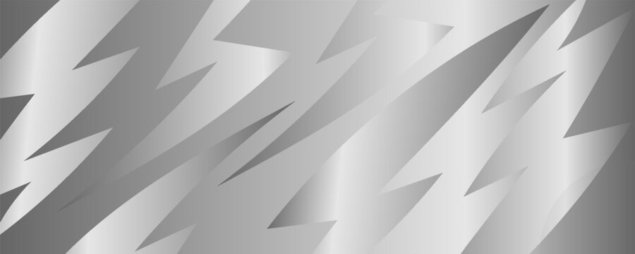 Abstract metallic lightning bolt pattern with silver gradient for a modern and energetic graphic design background