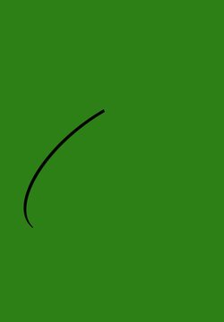 Minimalist Hand Drawn Black Line Circle Animation on Chroma Key Green Screen Background