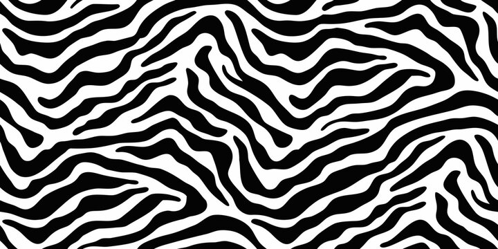 zebra stripe pattern black and white seamless design
