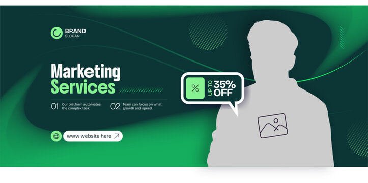 Creative corporate business digital marketing facebook cover web banner template
