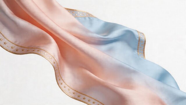 Silk scarf with star pattern