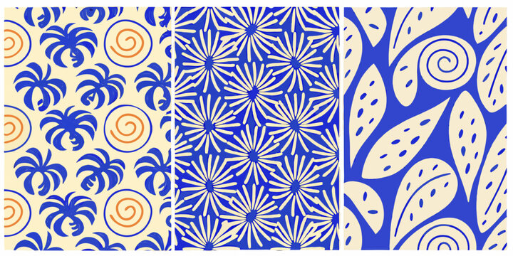 abstract floral pattern with swirls and starbursts vibrant colors