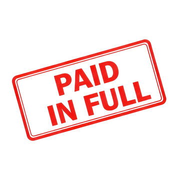 Red paid in full stamp