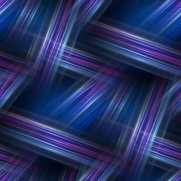 Abstract shimmering streaks of sapphire and amethyst light weave a dynamic, luminous tapestry of interconnected lines, creating a vibrant and energetic visual flow that evokes a sense