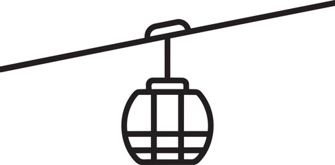 Cable car icon for transportation and mountain travel © Mohammed