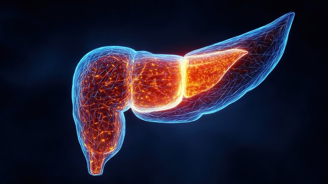 Pancreatitis 3D medical anatomy illustration, inflammation of human pancreas organ, acute and chronic pancreatic disorder, digestive system gland damage, gastrointestinal pathology, pancreatic enzyme 