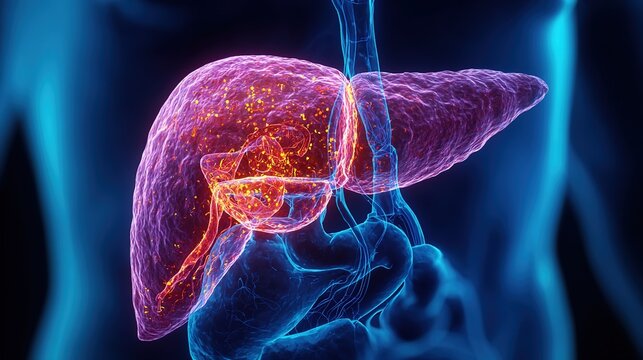 Pancreatitis 3D medical anatomy illustration, inflammation of human pancreas organ, acute and chronic pancreatic disorder, digestive system gland damage, gastrointestinal pathology, pancreatic enzyme 