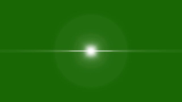Warm light rays looping animated background, abstract loop center glow blue beautiful optical flare shine light ray rotate animation on green background, light lens flares art animation background
