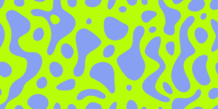 Abstract fluid shapes seamless pattern blue and green