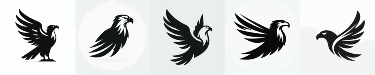 Fototapeta premium Eagle Silhouette Vector Illustration