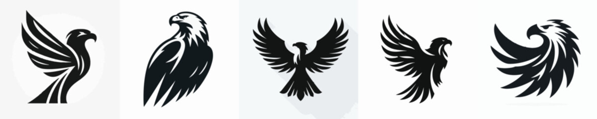 Fototapeta premium Eagle Silhouette Vector Illustration