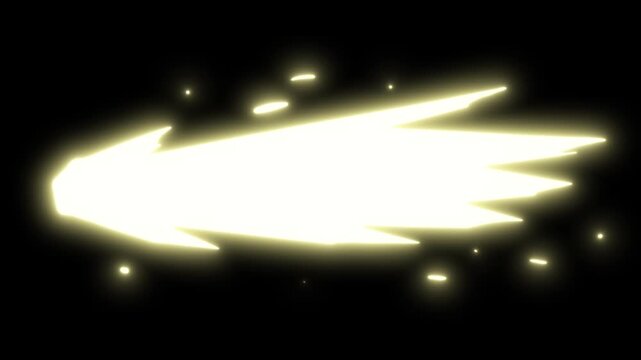 Animation of muzzle flashes on a black background. Bright dynamic fire stock video in 4K.