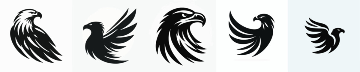 Obraz premium Eagle Silhouette Vector Illustration