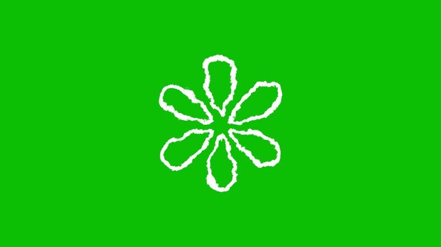 Hand drawn flower doodle loop animation