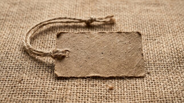 Blank Rustic Kraft Paper Tag Mockup