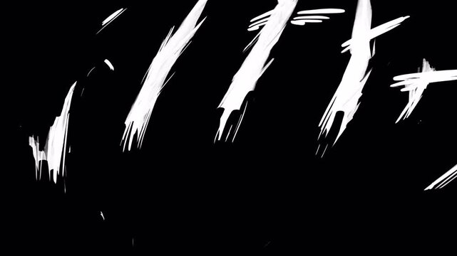 Claw strike animation on a black background. Scratching with sharp monster claws in 4K with alpha channel. Stock video of predator attack for overlay.