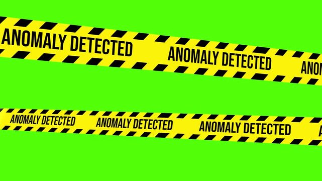 Anomaly Detected: A vibrant caution tape bearing the stark message of ANOMALY DETECTED against a bold, vivid background, symbolizing a warning and an area of interest.