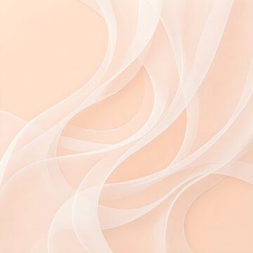 살구색 바탕위로 흰색 천이 흩날리는 A white fabric flutters over an apricot background발레코어 