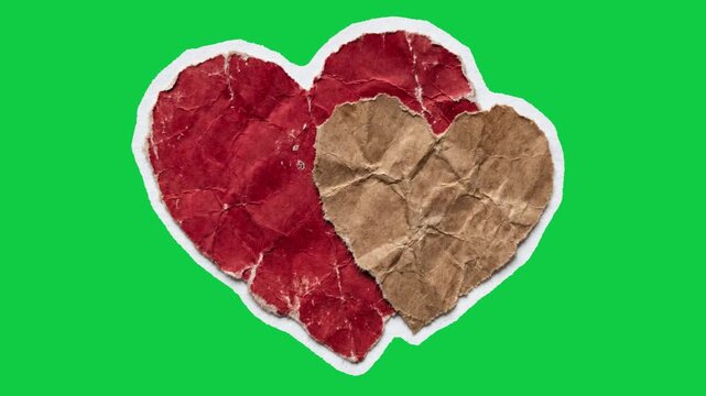 Scrapbook Double Heart Animation For Romantic Storytime And Relationship Commentary.
